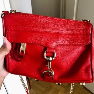REBECCA MINKOFF EDIE RED CROSSBODY